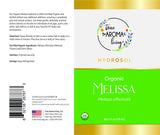 Organic Melissa Hydrosol 4 oz