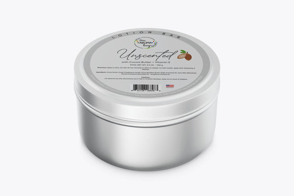 Unscented Lotion Bar with Cocoa Butter + Vitamin E 100 g