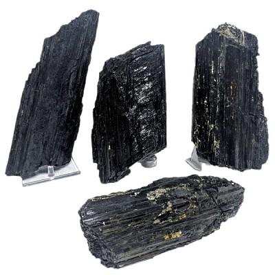 Mineral and Fossil Treasures – Black Tourmaline Rough S/M – Reiki Infused