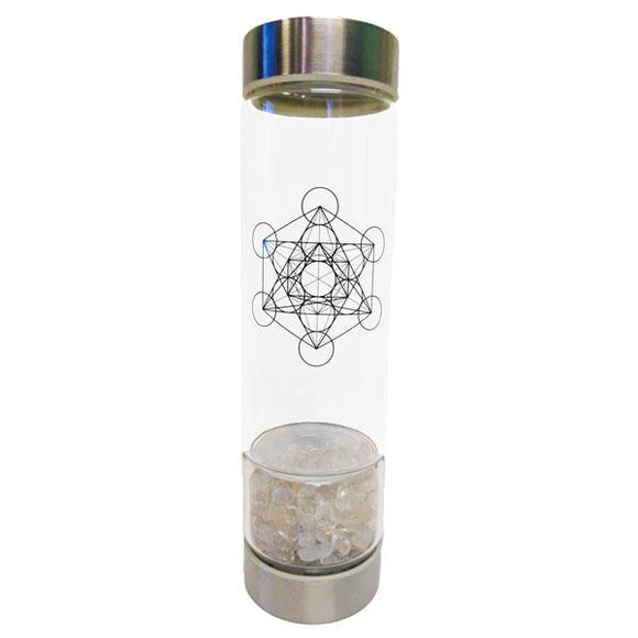 Crystal Infuser Water Bottle Clear Quartz – 500 ml – Reiki Infused