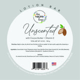 Unscented Lotion Bar with Cocoa Butter + Vitamin E 100 g