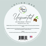 Unscented Lotion Bar with Shea Butter + Vitamin E 100 g