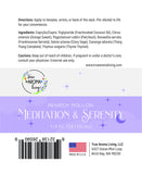 Meditation & Serenity Synergy Essential Oil Blend  Pre-Diluted Roll-On 10 ml