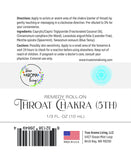 Throat Chakra (5th) Synergy Essential Oil Blend  Pre-Diluted Roll-On 10 ml