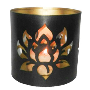 Tin Candle Holder – Lotus