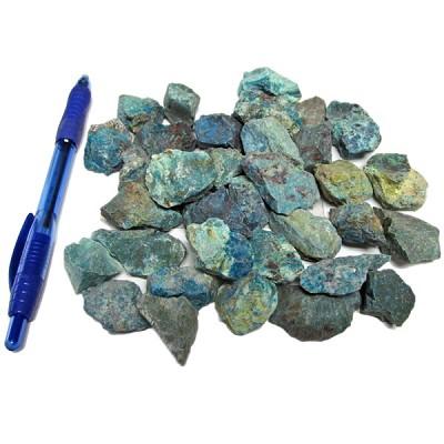 Mineral and Fossil Treasures – Chrysocolla Rough (Size 2) – Reiki Infused