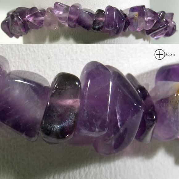 Gemstone Chip Bracelet – Amethyst – Reiki Infused