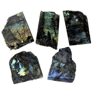 Mineral and Fossil Treasures – Labradorite Slab Rough – Reiki Infused