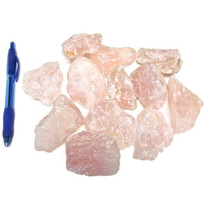 Mineral and Fossil Treasures  – Rose Quartz Chunk (Size 2) – Reiki Infused