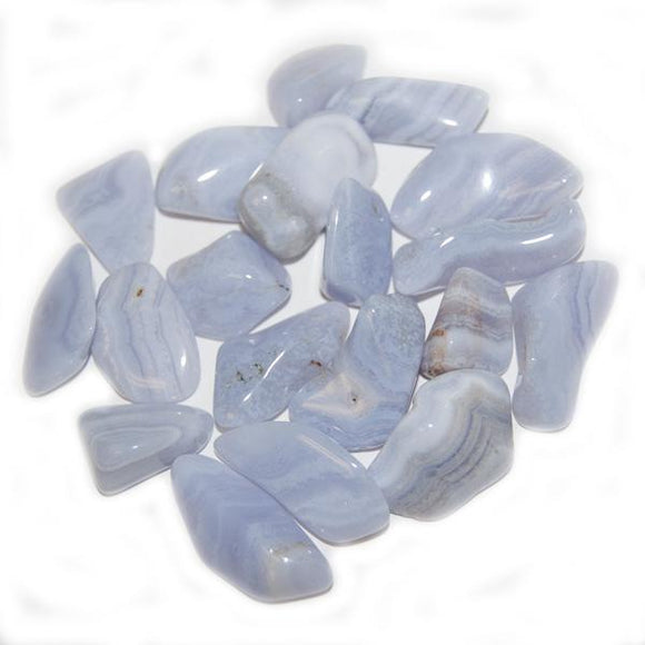 Tumbled Stone – Blue Lace Agate – Reiki Infused