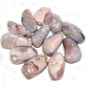 Tumbled Stone – Botswana Pink Agate – Reiki Infused