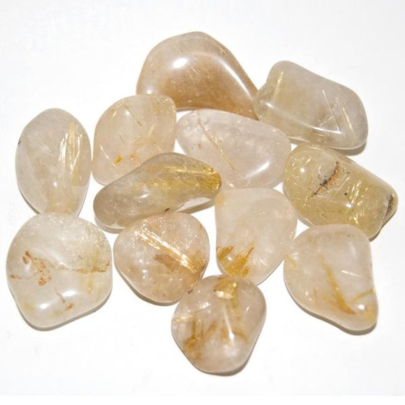 Tumbled Stone – Rutilated Quartz – Reiki Infused