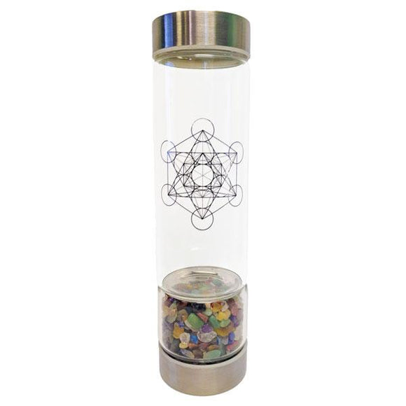 Crystal Infuser Water Bottle Chakra Stone – 500 ml – Reiki Infused